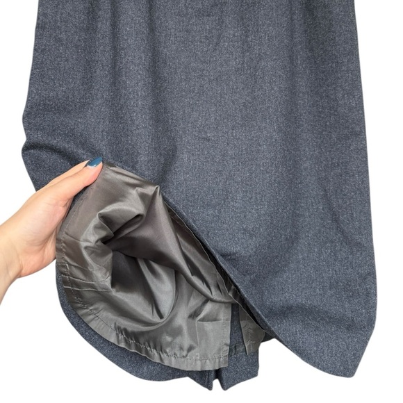 Vintage Pendleton Wool A-Line Midi Skirt Size 12 Large Grey Classic 70s 80s - Picture 10 of 10